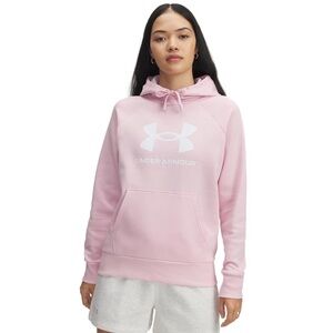 ◾️Under Armour Rival Fleece Big Logo Pink Hoodie